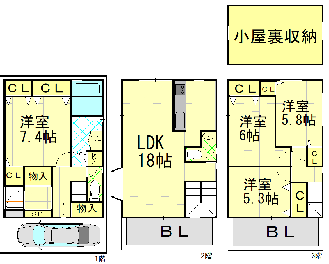 大阪市北区豊崎1丁目 戸建て